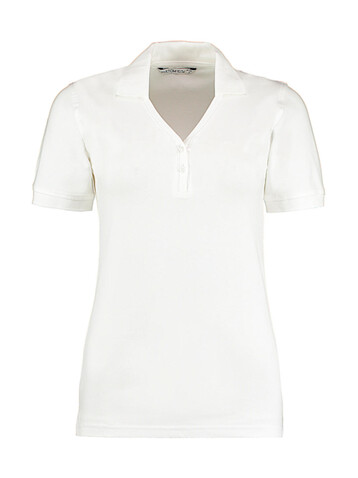 Kustom Kit Women`s Regular Fit Comfortec® V Neck Polo, White, XS bedrucken, Art.-Nr. 526110001 Kustom Kit Women`s Regular Fit Comfortec® V Neck Polo, White, XS bedrucken, Art.-Nr. 526110001