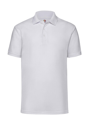 Fruit of the Loom 65/35 Polo, White, 5XL bedrucken, Art.-Nr. 539010000