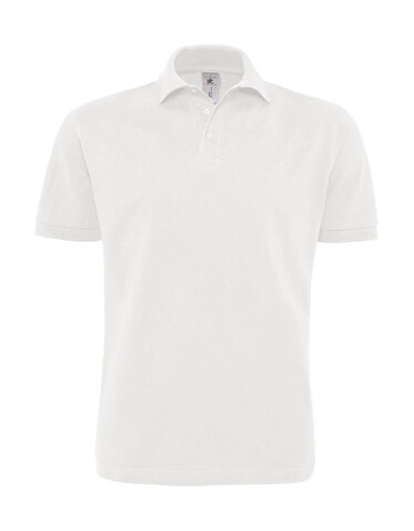 B &amp; C Heavymill Piqué Polo, White, S bedrucken, Art.-Nr. 563420003