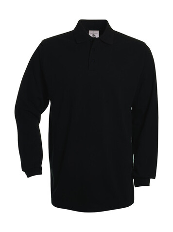 B & C Heavymill LSL Polo, Black, S bedrucken, Art.-Nr. 565421013 B & C Heavymill LSL Polo, Black, S bedrucken, Art.-Nr. 565421013