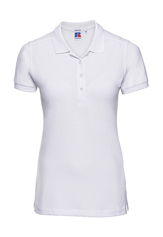 Russell Europe Ladies` Fitted Stretch Polo, White, XS bedrucken, Art.-Nr. 566000002 Russell Europe Ladies` Fitted Stretch Polo, White, XS bedrucken, Art.-Nr. 566000002