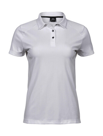 Tee Jays Ladies` Luxury Sport Polo, White, S bedrucken, Art.-Nr. 571540003
