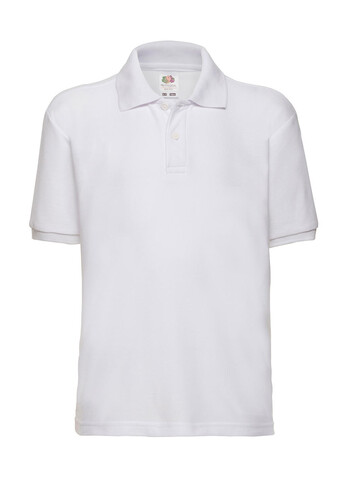 Fruit of the Loom Kids` 65/35 Polo, White, 104 (3-4) bedrucken, Art.-Nr. 588010003 Fruit of the Loom Kids` 65/35 Polo, White, 104 (3-4) bedrucken, Art.-Nr. 588010003