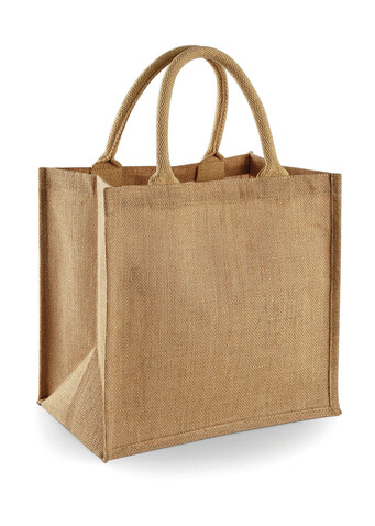 Westford Mill Jute Midi Tote, Natural, One Size bedrucken, Art.-Nr. 613280080