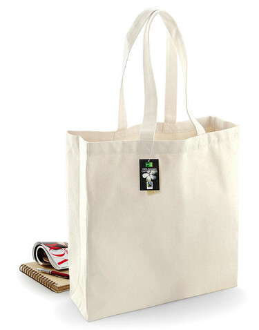 Westford Mill Fairtrade Cotton Classic Shopper, Natural, One Size bedrucken, Art.-Nr. 623280080