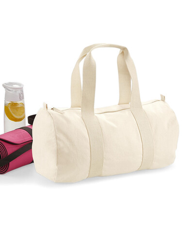 Westford Mill EarthAware™ Organic Barrel Bag, Natural, One Size bedrucken, Art.-Nr. 658280080