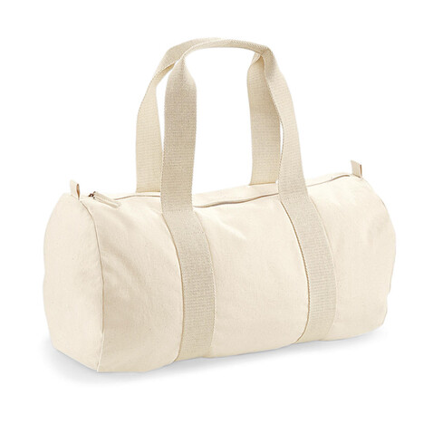 Westford Mill EarthAware™ Organic Barrel Bag, Natural, One Size bedrucken, Art.-Nr. 658280080