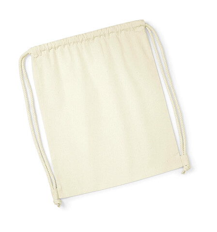Westford Mill Organic Premium Cotton Gymsac, Natural, One Size bedrucken, Art.-Nr. 661280080