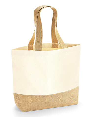 Westford Mill Jute Base Canvas Tote, Natural, One Size bedrucken, Art.-Nr. 665280080 Westford Mill Jute Base Canvas Tote, Natural, One Size bedrucken, Art.-Nr. 665280080