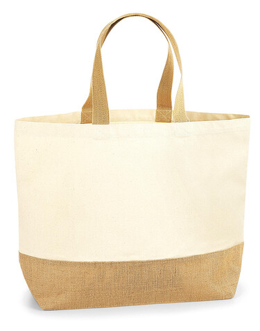 Westford Mill Jute Base Canvas Tote XL, Natural, One Size bedrucken, Art.-Nr. 666280080 Westford Mill Jute Base Canvas Tote XL, Natural, One Size bedrucken, Art.-Nr. 666280080