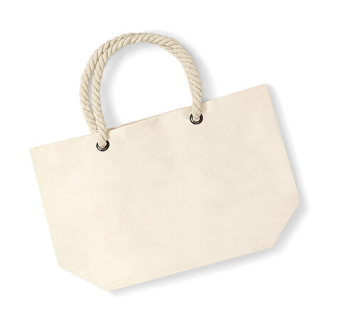 Westford Mill Nautical Beach Bag, Natural, One Size bedrucken, Art.-Nr. 668280080