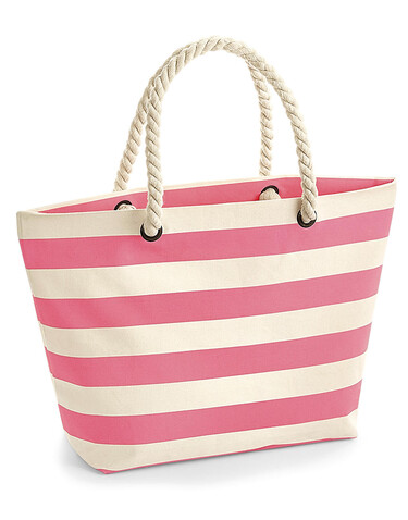 Westford Mill Nautical Beach Bag, Natural, One Size bedrucken, Art.-Nr. 668280080