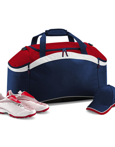 Bag Base Teamwear Holdall, Black/Classic Red/White, One Size bedrucken, Art.-Nr. 672291930