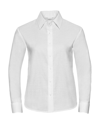 Russell Europe Ladies` Classic Oxford Shirt LS, White, 5XL (50) bedrucken, Art.-Nr. 702000000