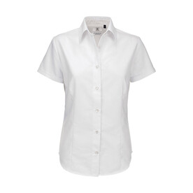 B &amp;amp; C Oxford SSL/women Shirt, White, XS bedrucken, Art.-Nr. 711420002
