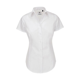 B &amp;amp; C Ladies` Heritage Poplin Shirt - SWP44, White, XS bedrucken, Art.-Nr. 715420002