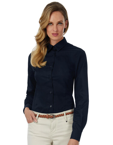 B & C Sharp LSL/women Twill Shirt, White, L bedrucken, Art.-Nr. 718420005 B & C Sharp LSL/women Twill Shirt, White, L bedrucken, Art.-Nr. 718420005