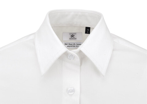 B & C Sharp LSL/women Twill Shirt, White, L bedrucken, Art.-Nr. 718420005 B & C Sharp LSL/women Twill Shirt, White, L bedrucken, Art.-Nr. 718420005
