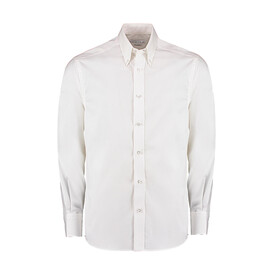 Kustom Kit Tailored Fit Premium Oxford Shirt, White, S bedrucken, Art.-Nr. 720110000