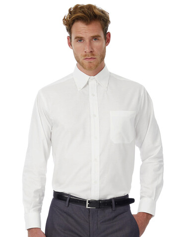 B & C Oxford LSL/men Shirt, White, S bedrucken, Art.-Nr. 720420003 B & C Oxford LSL/men Shirt, White, S bedrucken, Art.-Nr. 720420003