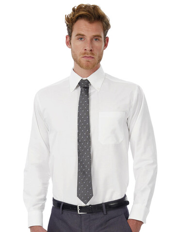 B & C Oxford LSL/men Shirt, White, S bedrucken, Art.-Nr. 720420003 B & C Oxford LSL/men Shirt, White, S bedrucken, Art.-Nr. 720420003