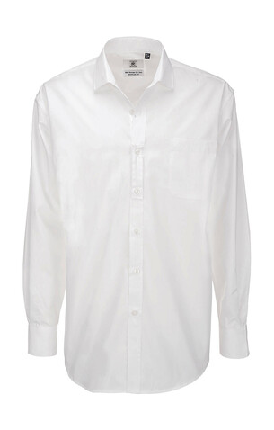 B & C Heritage LSL/men Poplin Shirt, White, S bedrucken, Art.-Nr. 724420003 B & C Heritage LSL/men Poplin Shirt, White, S bedrucken, Art.-Nr. 724420003