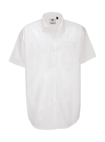 B & C Heritage SSL/men Poplin Shirt, White, L bedrucken, Art.-Nr. 725420005 B & C Heritage SSL/men Poplin Shirt, White, L bedrucken, Art.-Nr. 725420005