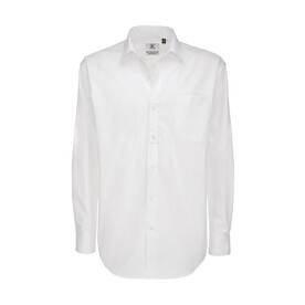 B &amp;amp; C Sharp LSL/men Twill Shirt, White, 3XL bedrucken, Art.-Nr. 728420008