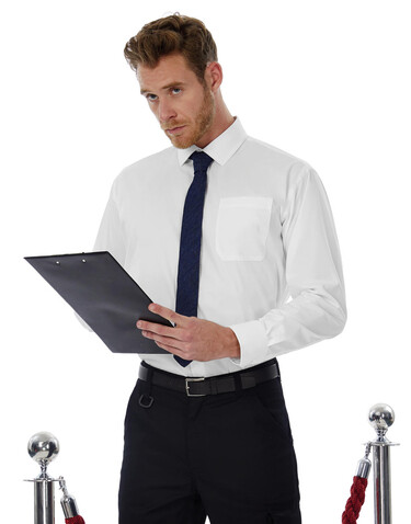 B & C Sharp LSL/men Twill Shirt, White, 3XL bedrucken, Art.-Nr. 728420008 B & C Sharp LSL/men Twill Shirt, White, 3XL bedrucken, Art.-Nr. 728420008