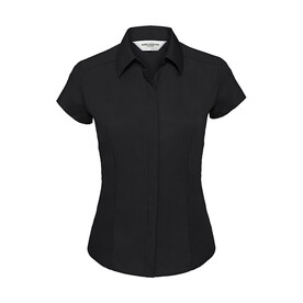 Russell Europe Ladies` Fitted Poplin Shirt, Black, 3XL bedrucken, Art.-Nr. 729001018