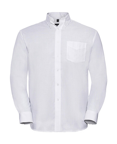 Russell Europe Oxford Shirt LS, White, S bedrucken, Art.-Nr. 732000001 Russell Europe Oxford Shirt LS, White, S bedrucken, Art.-Nr. 732000001