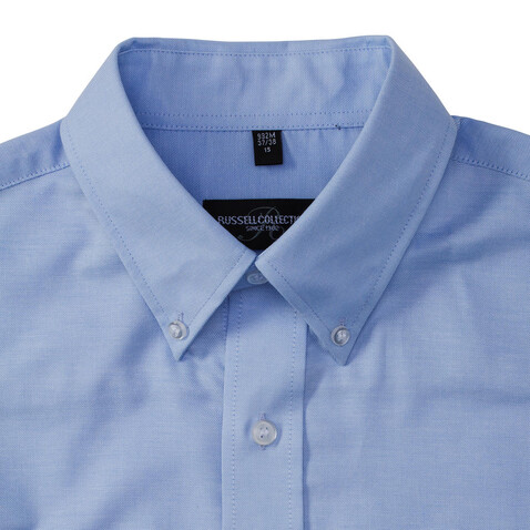 Russell Europe Oxford Shirt LS, White, S bedrucken, Art.-Nr. 732000001 Russell Europe Oxford Shirt LS, White, S bedrucken, Art.-Nr. 732000001