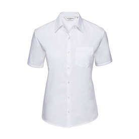 Russell Europe Ladies` Cotton Poplin Shirt, White, M (38) bedrucken, Art.-Nr. 747000004