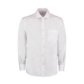 Kustom Kit Classic Fit Non Iron Shirt, White, S bedrucken, Art.-Nr. 756110000