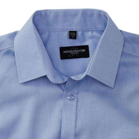 Russell Europe Men`s Herringbone Shirt, White, S (15") bedrucken, Art.-Nr. 783000003