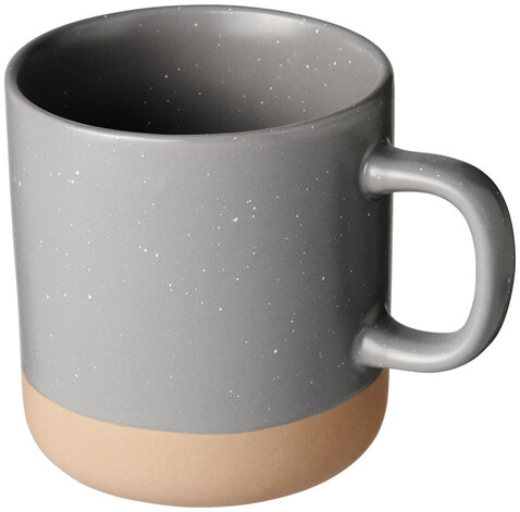 Pascal 360 ml Keramikbecher, grau bedrucken, Art.-Nr. 10054002