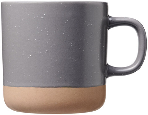 Pascal 360 ml Keramikbecher, grau bedrucken, Art.-Nr. 10054002