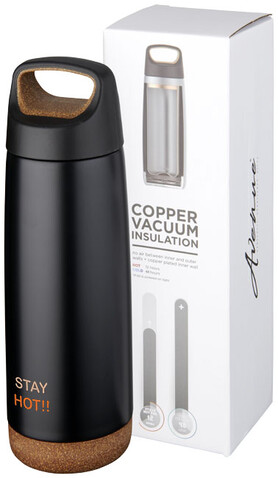 Valhalla 600 ml Kupfer-Vakuum Isolierflasche, schwarz bedrucken, Art.-Nr. 10056500 Valhalla 600 ml Kupfer-Vakuum Isolierflasche, schwarz bedrucken, Art.-Nr. 10056500