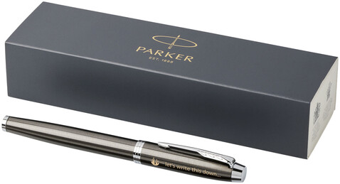 Parker IM Tintenroller (schwarze Mine), espresso, schwarz bedrucken, Art.-Nr. 10702306 Parker IM Tintenroller (schwarze Mine), espresso, schwarz bedrucken, Art.-Nr. 10702306