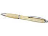 Nash Kugelschreiber aus Weizenstroh mit Chromspitze, gelb bedrucken, Art.-Nr. 10737905