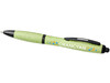 Nash Kugelschreiber aus Weizenstroh mit schwarzer Spitze, grün bedrucken, Art.-Nr. 10738303