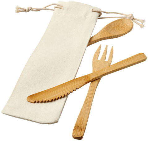 Celuk Bambus-Besteckset, natur bedrucken, Art.-Nr. 11299500 Celuk Bambus-Besteckset, natur bedrucken, Art.-Nr. 11299500