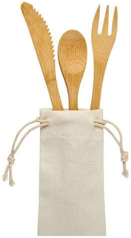 Celuk Bambus-Besteckset, natur bedrucken, Art.-Nr. 11299500 Celuk Bambus-Besteckset, natur bedrucken, Art.-Nr. 11299500