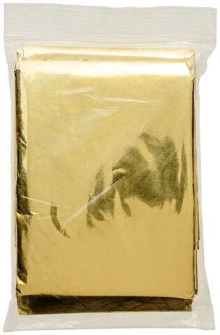 Frederik Notfalldecke mit 2 Funktionen, silber, gold bedrucken, Art.-Nr. 12200500