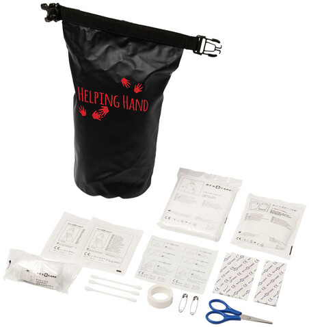 Alexander 30-teiliges Erste-Hilfe-Set mit wasserfester Tasche, schwarz bedrucken, Art.-Nr. 12200601