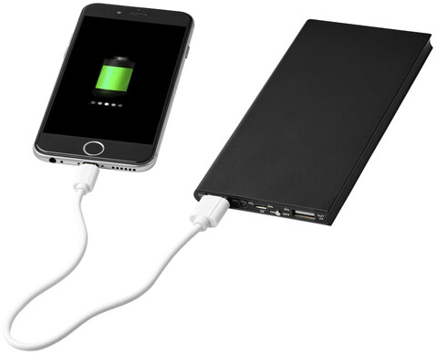 Plate 8000 mAh Aluminium-Powerbank, schwarz bedrucken, Art.-Nr. 12411200 Plate 8000 mAh Aluminium-Powerbank, schwarz bedrucken, Art.-Nr. 12411200