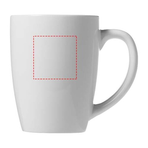 Bogota 350 ml Keramiktasse, weiss bedrucken, Art.-Nr. 10036600 Bogota 350 ml Keramiktasse, weiss bedrucken, Art.-Nr. 10036600