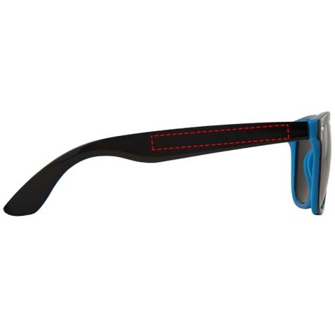 Sun Ray Sonnenbrille mit zweifarbigen Tönen, processblau, schwarz bedrucken, Art.-Nr. 10050001 Sun Ray Sonnenbrille mit zweifarbigen Tönen, processblau, schwarz bedrucken, Art.-Nr. 10050001
