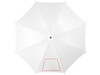 Jova 23" Regenschirm mit Holzstange und -griff, weiss bedrucken, Art.-Nr. 10906800