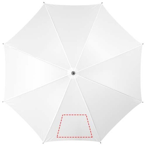Jova 23" Regenschirm mit Holzstange und -griff, weiss bedrucken, Art.-Nr. 10906800 Jova 23" Regenschirm mit Holzstange und -griff, weiss bedrucken, Art.-Nr. 10906800